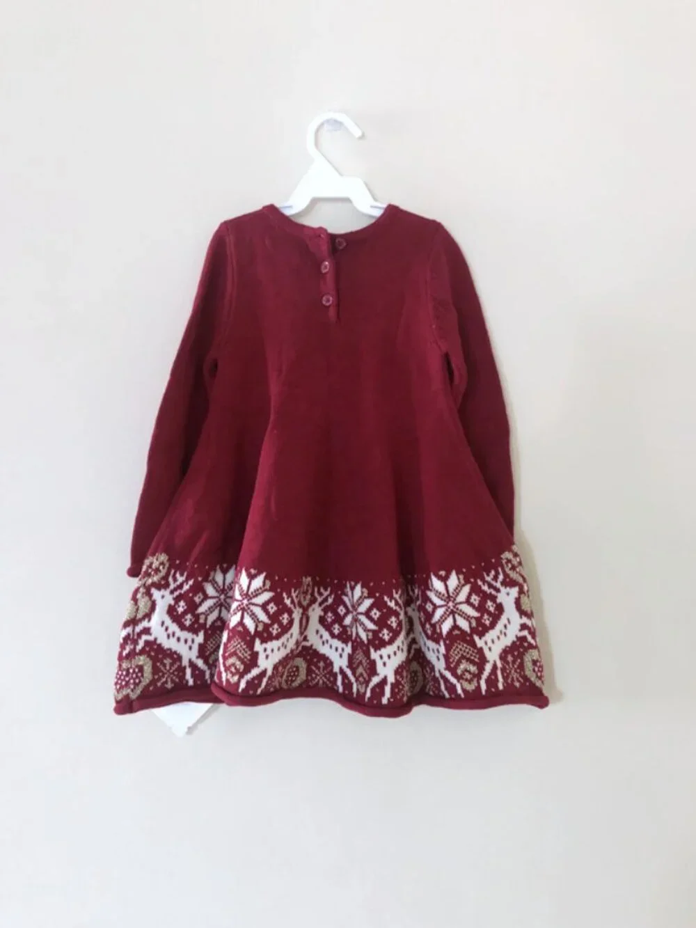 Hairlooms Long Sleeve Christmas Dress, Holiday Season knit Dress